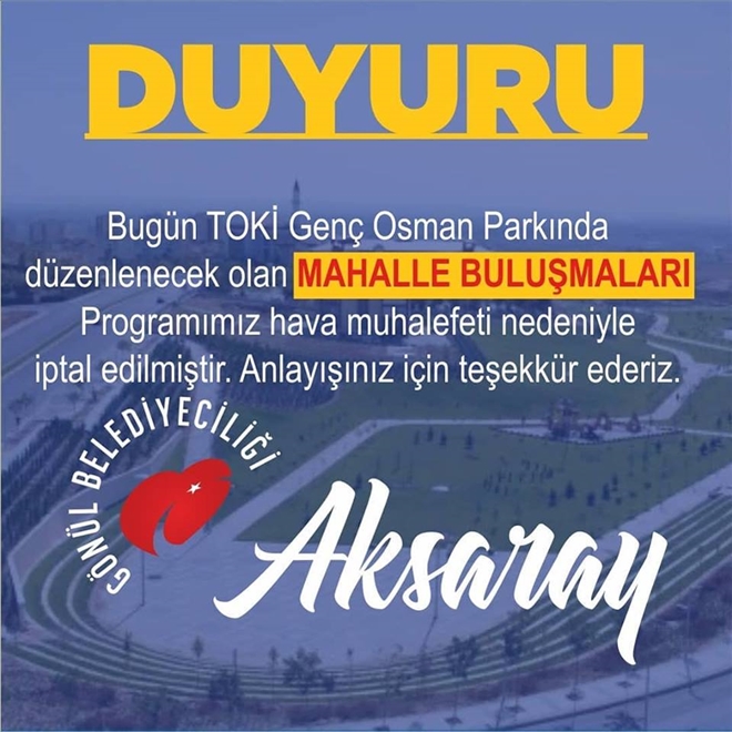 AK PARTİ DUYURU