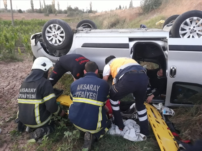 Aksaray Ankara Karayolunda Kaza;5 Kişi Yaralandı