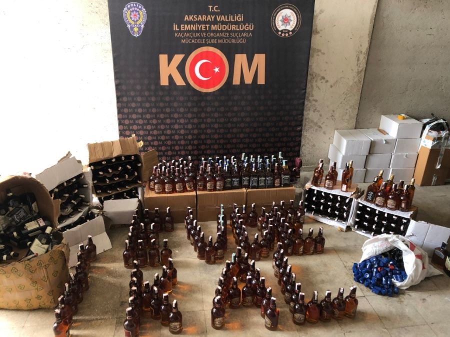 Aksaray’da kaçak içki operasyonu